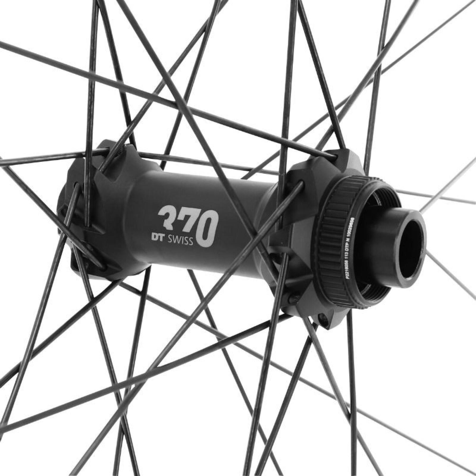 Ruota anteriore per mountain bike (tubeless e tubetype) compatibile con asse 15-110 - larghezza cerchio 30 mm esterno e 25 mm interno - resistenza al peso 110 kgs DT Swiss X1900 Boost Disc Centerlock