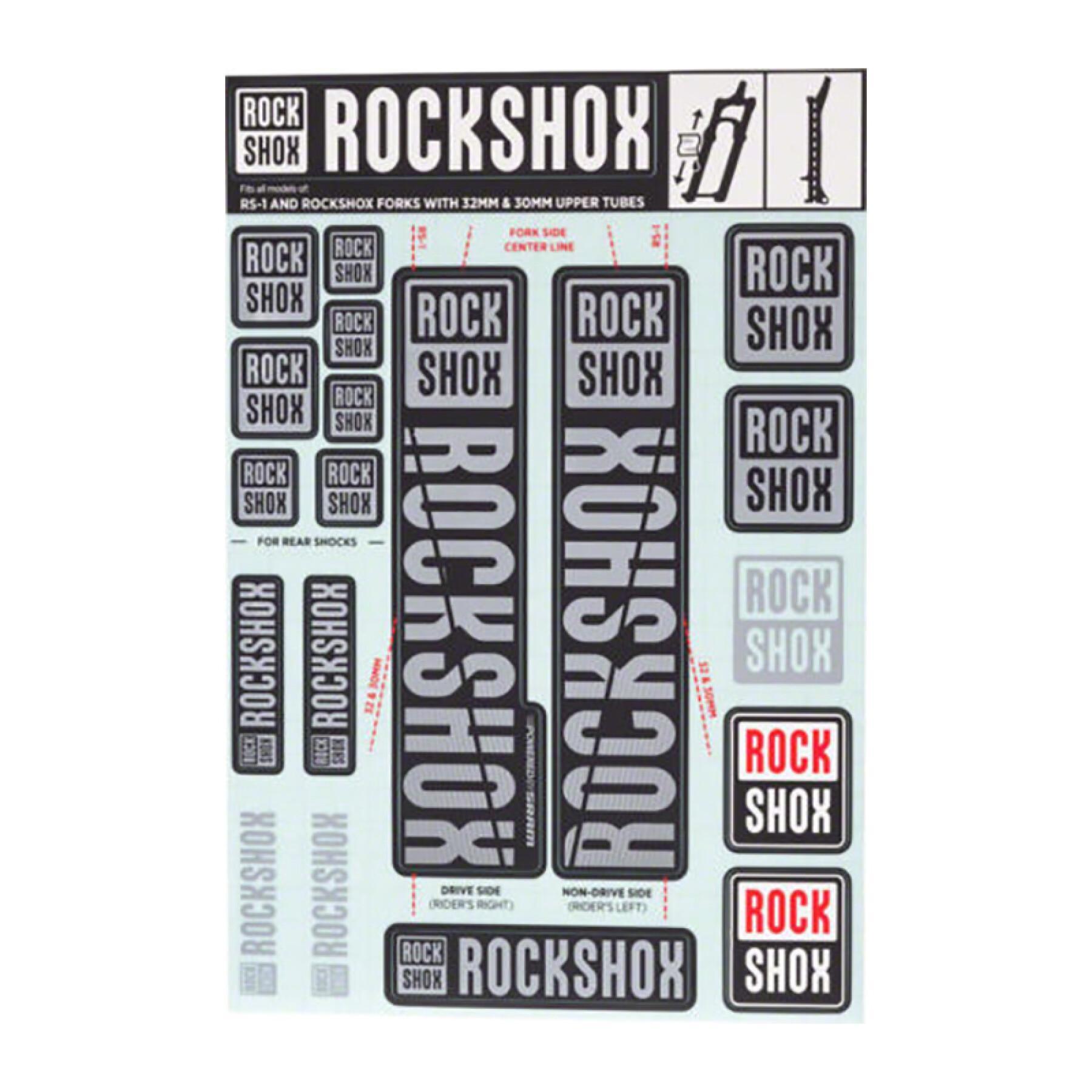 Kit di adesivi forcella biciclette fino al 2018 Rockshox