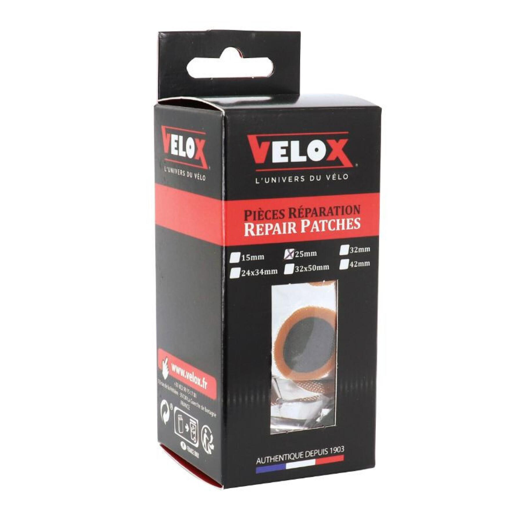 Confezione da 100 toppe per la riparazione di pneumatici da strada-città-mountain bike Velox 25 mm