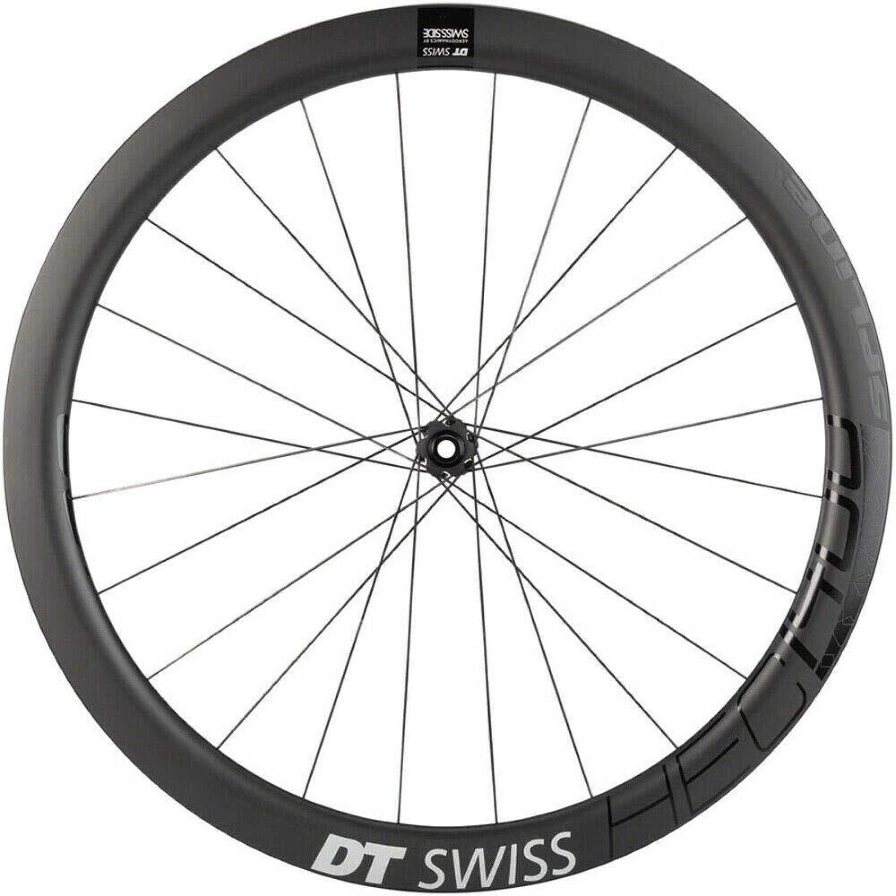 Ruota anteriore della bicicletta DT Swiss Hec 1400 Spline 19 Cl Disc Tubeless