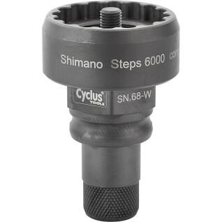 Utensile pro dado di smontaggio Cyclus pour vae shimano steps 6000 compatible avec l'outil snap.in 179967 ou clé 32mm