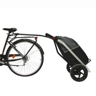Rimorchio per bicicletta con telaio e ruote in alluminio per reggisella P2R shopping trailer 12" 20 Kg
