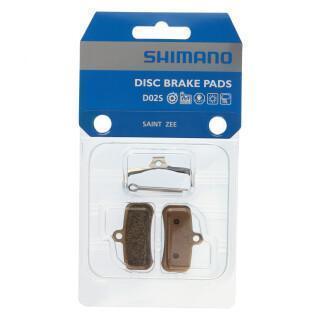 Coppia di pastiglie freni bicicletta in metallo con perno diviso Shimano D02S-MX